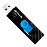 MEMORIA ADATA 64GB USB 3.2 UV320 RETRACTIL NEGRO-AZUL (AUV320-64G-RBKBL)