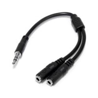 ADAPTADOR DIVISOR DE CABLE ESTEREO PARA AUDIFONOS - CABLE SPLITTER DELGADO EN Y DE 3.5MM MACHO A 2X HEMBRA - STARTECH.COM MOD. MUY1MFFS