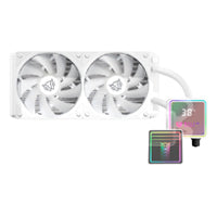 ENFRIAMIENTO LIQUIDO GAMER BALAM RUSH CRYO PRISM 240 ICE / 2 VENTILADORES / 120MM / RODAMIENTO CERAMICO / ARGB / 67.5 CFM / 1800 RPM / BLANCO / BR-944052