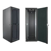 GABINETE INTELLINET 19" RACK CERRADO 22U PUERTA CRISTAL FLATPACK COLOR NEGRO