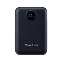 BATERIA DE RESPALDO ADATA POWER BANK C10022 10000MAH ENTRADA USB TIPO C Y USB TIPO A NEGRA PC1002212BK