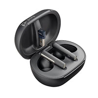 Poly Voyager Free 60+ UC Carbon Black Headphones + USB-A BT700 Adapter + Touchscreen Charging Case