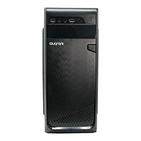 GABINETE MEDIA TORRE QUARONI, FORMATO ATX/ MICRO ATX /MINI ITX/ USB 2.0, FUENTE DE PODER INCLUIDA 500W, COLOR NEGRO ACABADO CEPILLADO