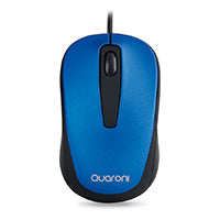 MOUSE OPTICO QUARONI ALAMBRICO COLOR AZUL 1200 DPI