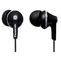 AUDIFONOS TIPO INSERCION (IN-EAR)  PANASONIC RP-HJE125PP COLOR NEGRO CONECTOR 3.5MM