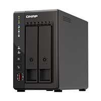 Unidad Almacenamiento NAS QNAP CPU Celeron J6412 Quad Core 2.6Ghz 8GB RAM RJ45 2.5GbE 2 Bahias 3.5 Linux Sin Discos