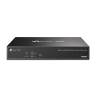 NVR TP-LINK VIGI VIGI NVR1004H 4 CANALES SALIDA VIDEO 4K ONVIF PLUG AND PLAY GRABACION 24/7 AUDIO BIDIRECCIONAL DETECCION INTELIGENTE H.265 ANCHO BANDA 80MBPS
