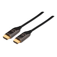 Manhattan HDMI 2.0 Fiber Optic M-M 50m Black Cable