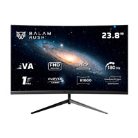 Monitor Balam Rush 23.8" Gaming Curvo Andromeda MAG24Y FHD R1800 180Hz 1ms VESA 75mm Legend Negro