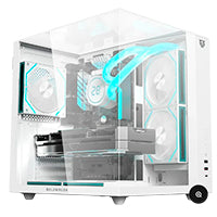 GABINETE GAMER BALAM RUSH TANK MAJESTIC 6600 / MEDIA TORRE / ATX/MICRO ATX- MINI ITX / VENTILADORES ARGB 3X120 MM / TRIPLE PANEL DE CRISTAL TEMPLADO / BLANCO / BR-941532
