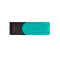 MEMORIA FLASH USB KINGSTON DATA TRAVELER EXODIA S 128GB GEN 1 3.2 TIPO A C/TAPA GIRATORIA NEGRO+TURQUESA DTXS/128GB