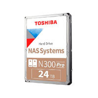 DD INTERNO 24TB NAS TOSHIBA N300 PRO/SATA 6.0 GBITS/3.5/CMR/7200 RPM/VELOCIDAD DE TRANSFERENCIA 281MBS/CACH 512