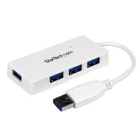 HUB USB 3.0 DE 4 PUERTOS - ADAPTADOR CONCENTRADOR HUB USB 3.0 SUPER SPEED 4 PUERTOS SALIDAS PORTATIL PARA LAPTOP COMPUTADORA - BLANCO - STARTECH.COM MOD. ST4300MINU3W
