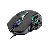 Mouse Manhattan Gaming Óptico LED 6 Botones Color Negro