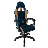 SILLA GAMER BALAM RUSH POWER RUSH V2 / ERGONOMICA / INCLINACION 135 GRADOS / MECANISMO MARIPOSA / MAX 120 KG / PISTON CLASE 3 / REPOSABRAZOZ FIJO / AZUL-CAMEL / BR-944496