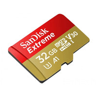 MEMORIA SANDISK MICRO SDHC 32GB EXTREME 100MB/S 4K CLASE 10 A1 V30 C/ADAPTADOR SDSQXAF-032G-GN6MA