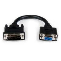ADAPTADOR DE VIDEO DVI-I A VGA - DVI-I MACHO - HD15 HEMBRA - CABLE DE 20CM NEGRO - STARTECH.COM MOD. DVIVGAMF8IN