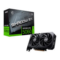 TARJETA DE VIDEO MSI GEFIORCE RTX 5060 8G SHADOW 2X OC PCIE4 X 8/8GB/GDDR7/ESTANDAR/1HDMI/1XDP/DL-DVI-D X 1GAMA MEDIA /GAMER