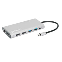 Manhattan USB-C Triple Monitor HDMI/USB-C/PD/SD/micro SD Docking Station
