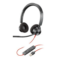 Poly Blackwire 3320 USB-C Stereo Headset Microsoft Teams Certified + USB-C to A Adapter