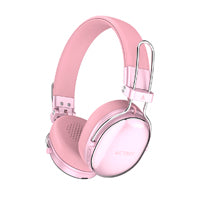 AUDIFONOS ACTECK LUXE CHIC HP710 / DIADEMA / INALAMBRICOS / BT 5.4 / MICROFONO OMNIDIRECCIONAL / 20 HZ A 20 KHZ / BATERIA 30 HRS / CANCELACION DE RUIDO HIBRIDO / ROSA / AC-940900