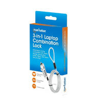 CANDADOS/MANHATTAN/440301/CANDADO CON COMBINACIÓN PARA LAPTOP 3 EN 1, NOBLE-WEDGE®, NANO Y K-SLOT