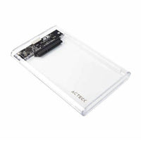 CARCASA CASE ENCLOSURE PARA DISCO DURO ACTECK ARMOR CLEAR HC430 / HDD 2.5 / CONEXION USB MICRO B / SATA / TRANSPARENTE / AC-934688