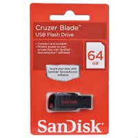 Memoria USB SanDisk Flash Cruzer Blade 64GB USB 2.0 Color Negro SDCZ50-064G-B35