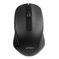 Mouse Estandar Acteck Optimize MI240 Inalambrico 2.4Ghz de 1600 DPI 2 Botones Essential Series Negro