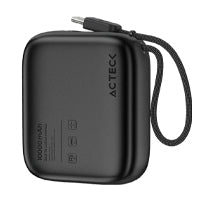 CARGADOR POWERBANK ACTECK ENERGON GO PLUG PRO PG60 / CAPACIDAD DE 10,000 MAH / USB-C CON CABLE INTEGRADO 22.5 W / ULTRA COMPACTO Y LIGERO / 3C STANDARD / ELITE SERIES / NEGRO / AC-945615
