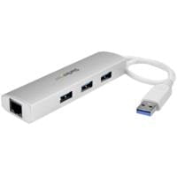 HUB USB 3.0 DE 3 PUERTOS - CONCENTRADOR DE 3 PUERTOS USB 3.0 CON ADAPTADOR DE RED ETHERNET GIGABIT - HUB PORTATIL DE ALUMINIO - STARTECH.COM MOD. ST3300G3UA
