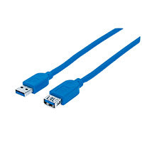 Manhattan USB 3.2 Type A Extension Cable 1.0M Blue 5Gb