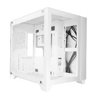 Vorago Game Factor CSG570 Micro ATX FishTank Double Glass USB 2.0/USB 3.0/3.5mm Audio/Microphone White Cabinet