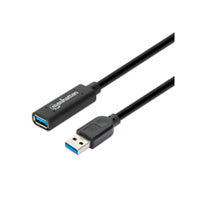 Manhattan USB V3.2 Ext. Type A Cable 5.0M Black 5Gbps