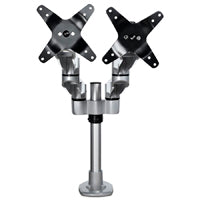 SOPORTE DE ESCRITORIO PREMIUM PARA 2 MONITORES DE HASTA 30 SOPORTE VESA DE ALTURA AJUSTABLE - MONTAJE MORDAJA/OJAL EN ESCRITORIO - PLATA - STARTECH.COM MOD. ARMDUALPS