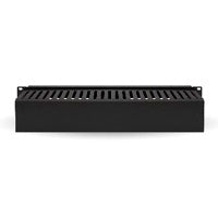 ORGANIZADOR DE CABLES BROBOTIX HORIZONTAL DE 2U, 19 PULGADAS,  NEGRO