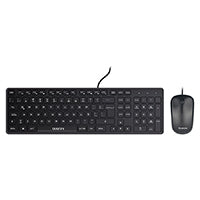 KIT TECLADO Y MOUSE OPTICO QUARONI ALAMBRICO COLOR NEGRO