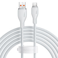 CABLE DE CARGA RPIDA BASEUS USB-A -TIPO C, CABLE DE CARGA 100 W 6 A 1,2 M - BLANCO
