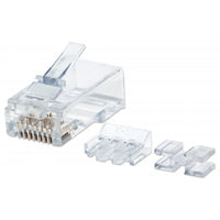 Plug Intellinet RJ45 Cat6a Multifilar UTP Oro 15 Micras Bote C/80 Pzas
