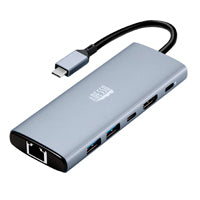 DOCKING STATION ADESSO CYBERHUB 4035 USB-C 6 EN 1, COMPATIBLE CON X1 4K HDMI, X2 USB-A 3.2, 1X USB-C 3.2, X1 RJ45, X1 PD
