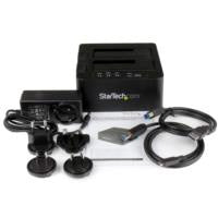 BASE DUPLICADORA CLONADORA AUTONOMA DE DISCOS DUROS O SSD SATA - COPIADORA DE 2 BAHIAS - BASE DE ACOPLAMIENTO USB 3.0 A SATA III DE 2.5 Y 3.5 - STARTECH.COM MOD. SDOCK2U313R