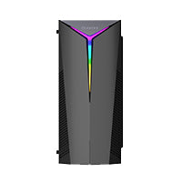 GABINETE MEDIA TORRE QUARONI FRONTAL RGB, ATX, MICRO ATX, MINI ITX/2USB 2.0 1USB 3.0/USB 3.0/FUENTE 500 W/NEGRO