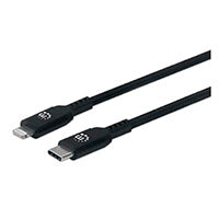 Manhattan USB-C to Lightning Charge and Sync Cable 0.5m Black