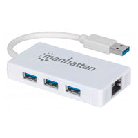 Manhattan USB 3.0 Hub with 3 Ports/Gigabit Ethernet Adapter