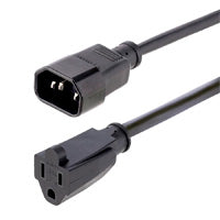CABLE DE 1M DE EXTENSION DE ALIMENTACION PARA COMPUTADORAS, IEC 320 C14 A NEMA 5-15R, 10A 125V, ALARGADOR - STARTECH.COM MOD. 1415R-3F-POWER-CORD