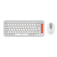 Logitech Pop Icon Keyboard and Mouse White