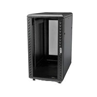 GABINETE RACK STARTECH PARA SERVIDORES 25U 19 4 POSTES CON CERRADURA Y SEGURO - RACK CON RUEDAS Y RIELES DE MONTAJE AJUSTABLES PARA EQUIPO DE RED