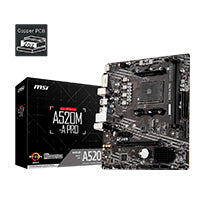 Tarjeta Madre MSI micro ATX A520M-A PRO S-AM4 AMD A520 HDMI 64GB DDR4 para AMD BIOS Actualizada para Serie Ryzen 5000