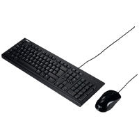 KIT ASUS U2000, TECLADO Y MOUSE ALAMBRICO USB, CABLE 1.5M, 105 TECLAS, 1000 DPI, COLOR NEGRO