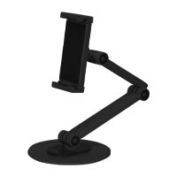SOPORTE DE ESCRITORIO ARTICULADO PARA TABLETA ACTECK ST430 / PINZA DE SUJECION / TABLETA Y CELULAR 13 / ALUMINIO / SOPORTA 1KG / NEGRO / AC-934565